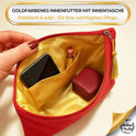 Kulturtasche Damen, Kosmetiktasche Rot, 32x24 cm