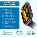 UFUZON Smartwatch Herren/Damen - Schwarz