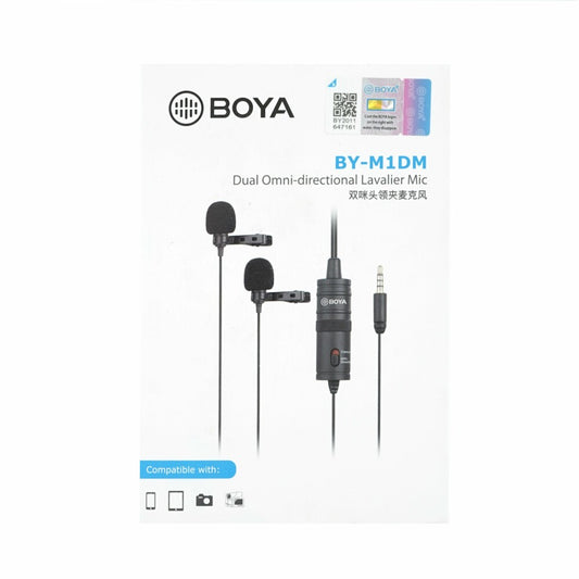 Boya BY-M1DM Dual Omnidirectional Lavalier Microphone Black