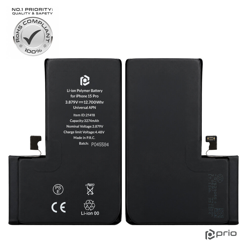 prio Akku für iPhone 15 Pro (Universal APN)