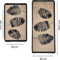 Miqna 2-tlg. rutschfestes Badteppich Set , waschbar (60x100 & 50x60 cm)
