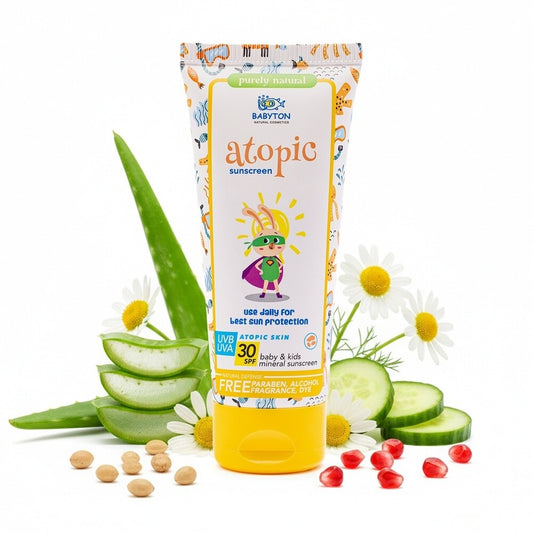 Babyton Mineralische Sonnencreme für Babys und Kinder mit atopischer Wirkung, LSF 30, 100 ml