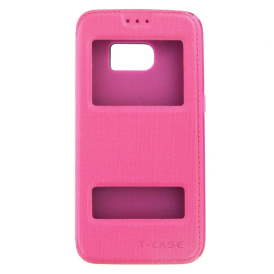 T-CASE Lux Magnet Flip Schutzhülle / Handytasche für Samsung Galaxy S7 pink