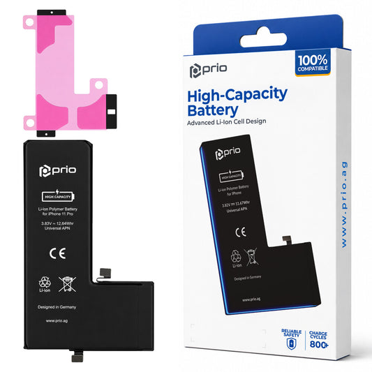 prio Hochleistungsakku für iPhone 11 Pro (3300 mAh) - Universal APN -