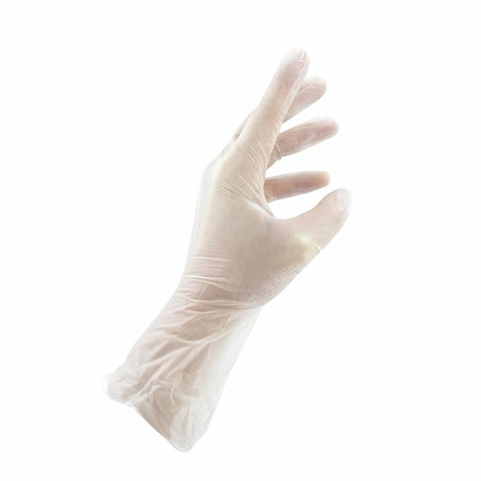 Wibu+ Vinyl Gloves, 100 pieces, size S, clear