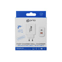 prio fast charger 65W PD (USB C) + QC 3.0 (USB A) white