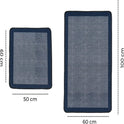 Miqna 2-tlg. rutschfestes Badteppich Set , waschbar (60x100 & 50x60 cm)