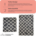 Miqna 2-tlg. rutschfestes Badteppich Set , waschbar (60x100 & 50x60 cm)