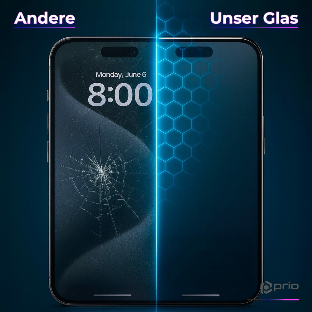 prio 3D Shock Proof Tempered Glass für iPhone 17 Air (6,5 Zoll) schwarz