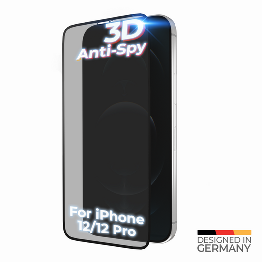 prio 3D Anti-Spy Displayschutzglas für iPhone 12 / 12 Pro schwarz