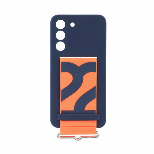 Samsung Silicone Case with Strap Galaxy S22 navy blue EF-GS901TNEGWW