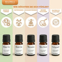 Ätherisches Öl-Set, 5 Stück in einem Paket, 100% Rein, BIO, natürlich 10 ml