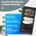DECOBELLA 2 Stück Schuhabtropfschale | Schuhtablett Grau | 70x35x3 cm Schuhwanne