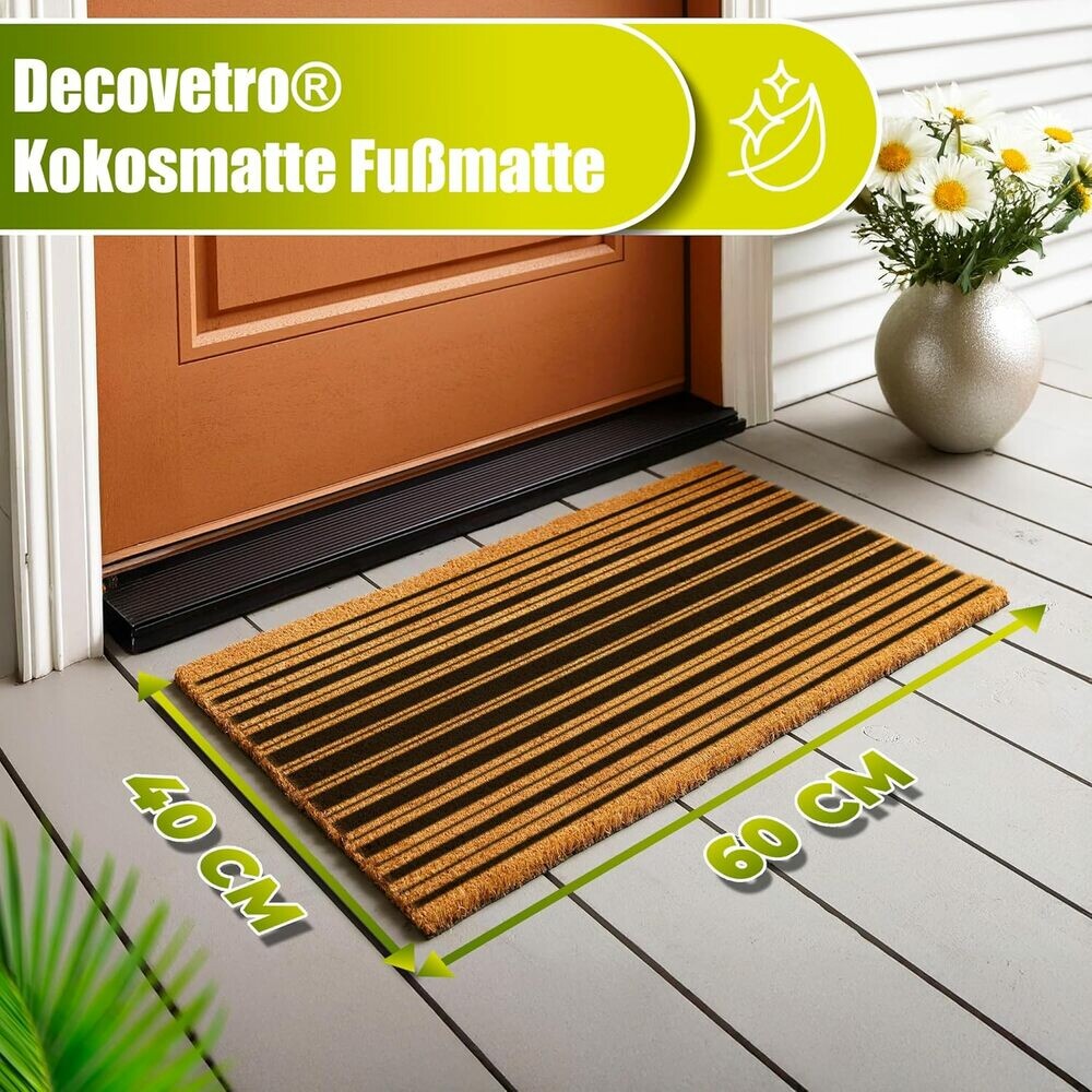 Decovetro Paspas Çizgi Desenli Kapı Önü Paspası 40 x 60 cm