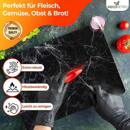 Decovetro Schneidebrett Glas |40x30cm | Glasschneidebrett | Leicht zu reinigen