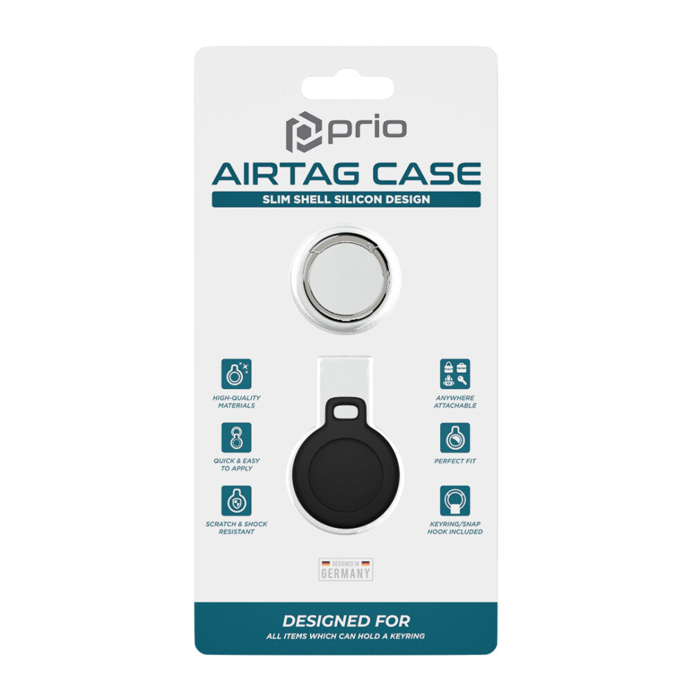 prio AirTag Case Button Black