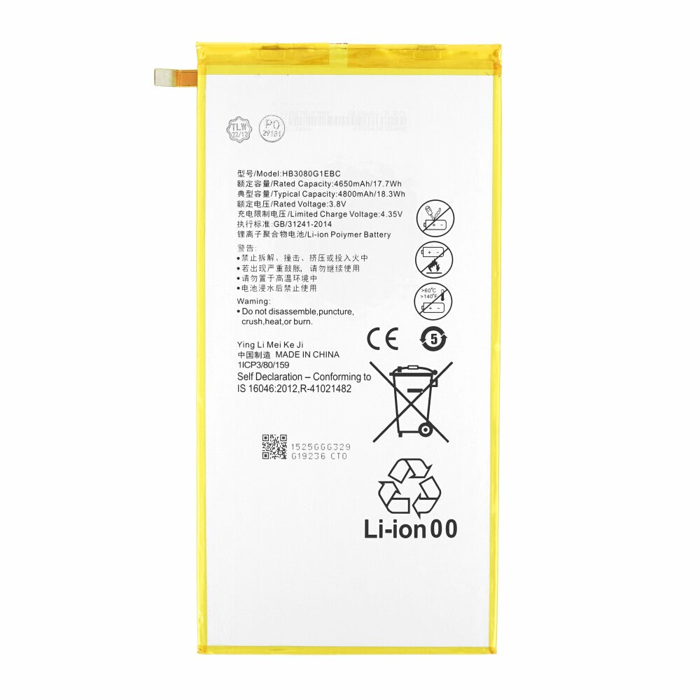 MPS battery for MediaPad T3 10/T3 8.0/T1 10/M3 Lite 8/M2 8.0 HB3080G1EBW