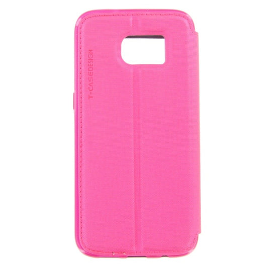 T-CASE Lux Magnet Flip Schutzhülle Galaxy für Samsung S7 Edge pink