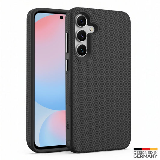prio Hardcover Handyhülle für Samsung S24 FE Schwarz Schutz Case