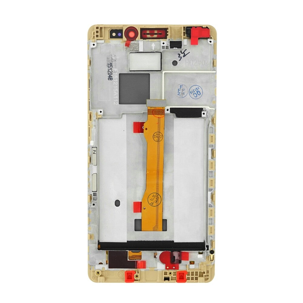 OEM display unit + frame for Huawei Mate S gold, without logo