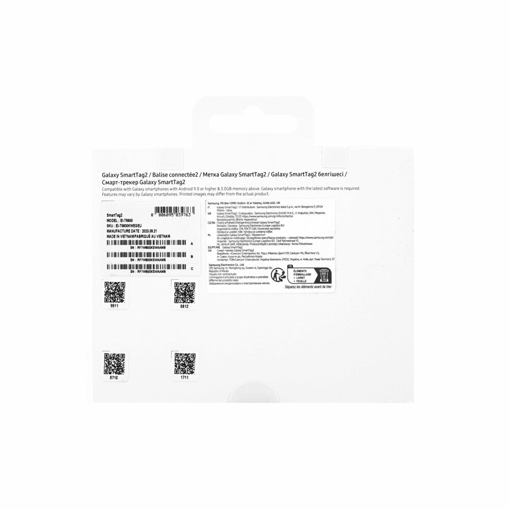 Samsung Galaxy SmartTag 2 EI-T5600KWE, Black/White (4-pack)