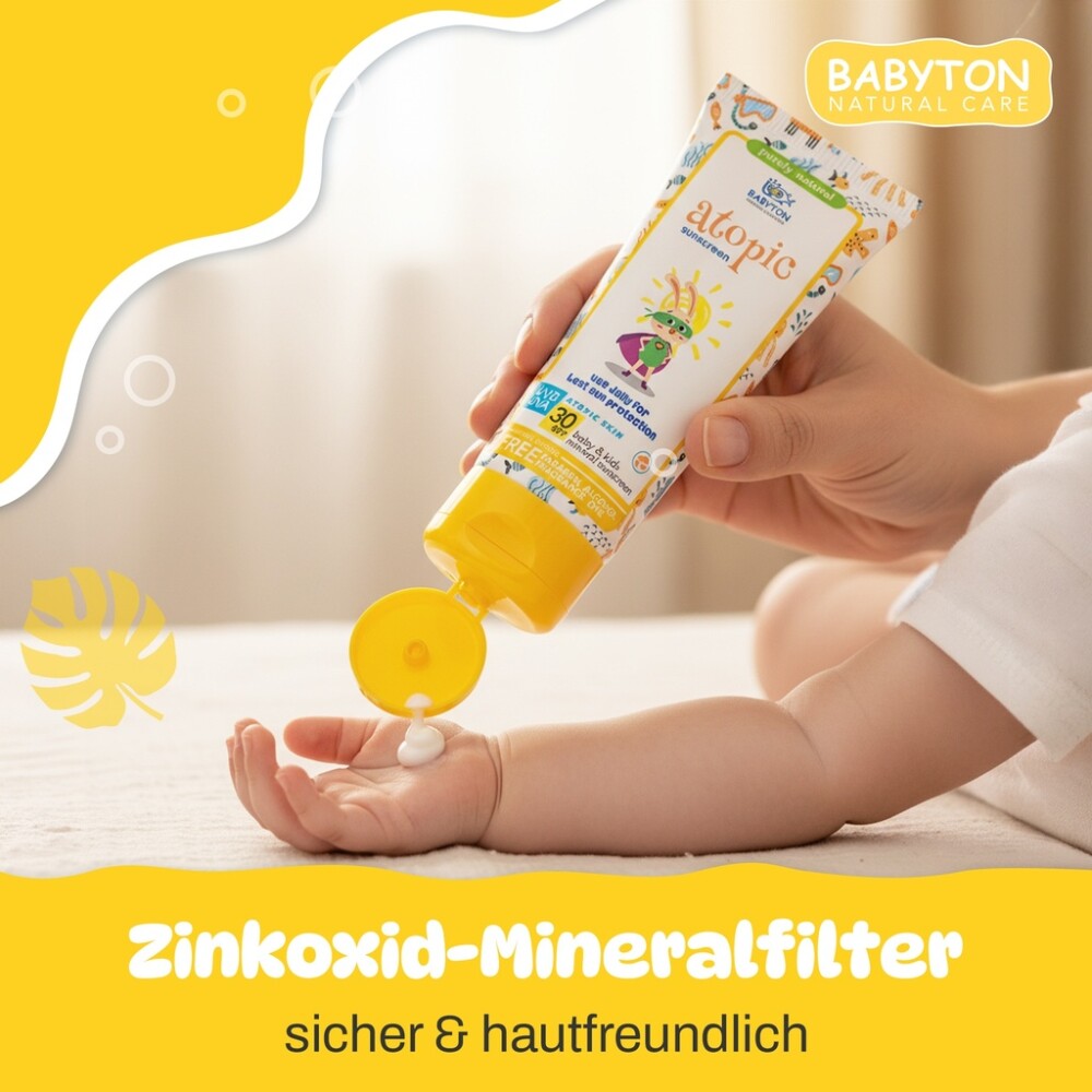 Babyton Mineralische Sonnencreme für Babys und Kinder mit atopischer Wirkung, LSF 30, 100 ml