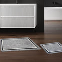 Miqna 2-tlg. rutschfestes Badteppich Set , waschbar (60x100 & 50x60 cm)