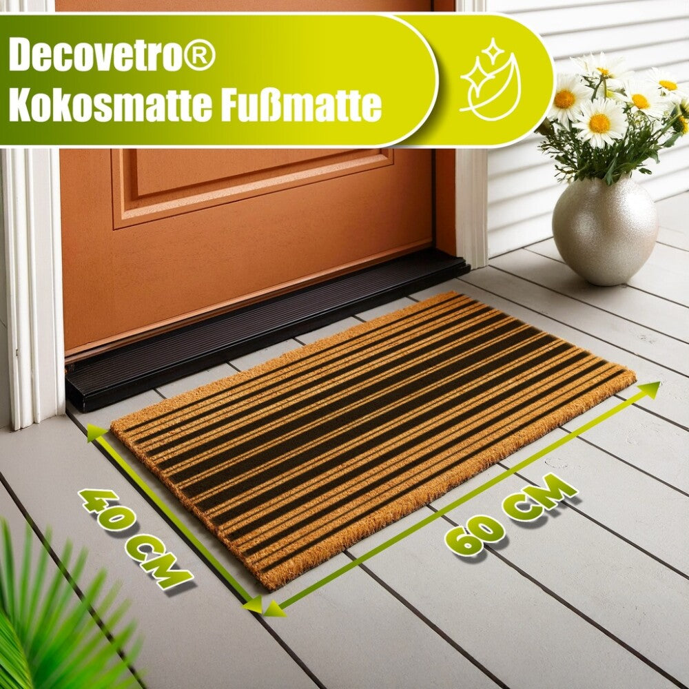 Decovetro Paspas Çizgi Desenli Kapı Önü Paspası 40 x 60 cm