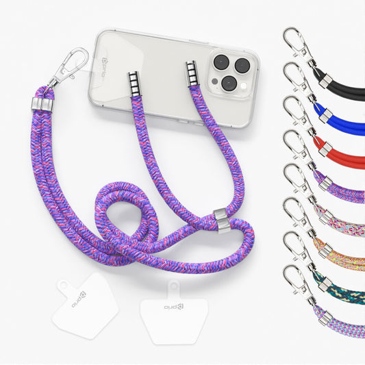 prio Universal Cell Phone Lanyard 0.7m purple-mix