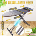 Bügelbrett, Bügeleisen Ablage, Bügelbrettbezug 43x150cm, Höhe 60-90cm, Grau