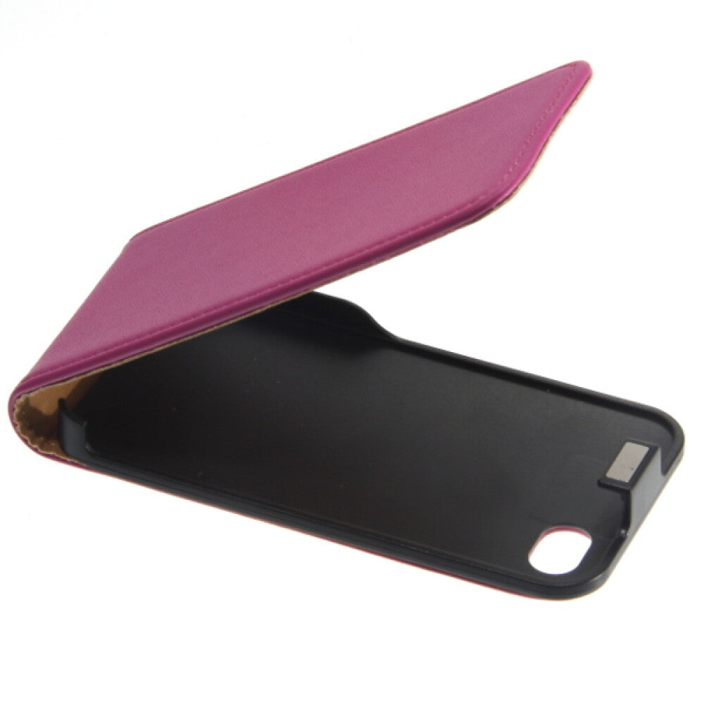 Slim Leather Flip Case for iPhone 4/4s hot pink