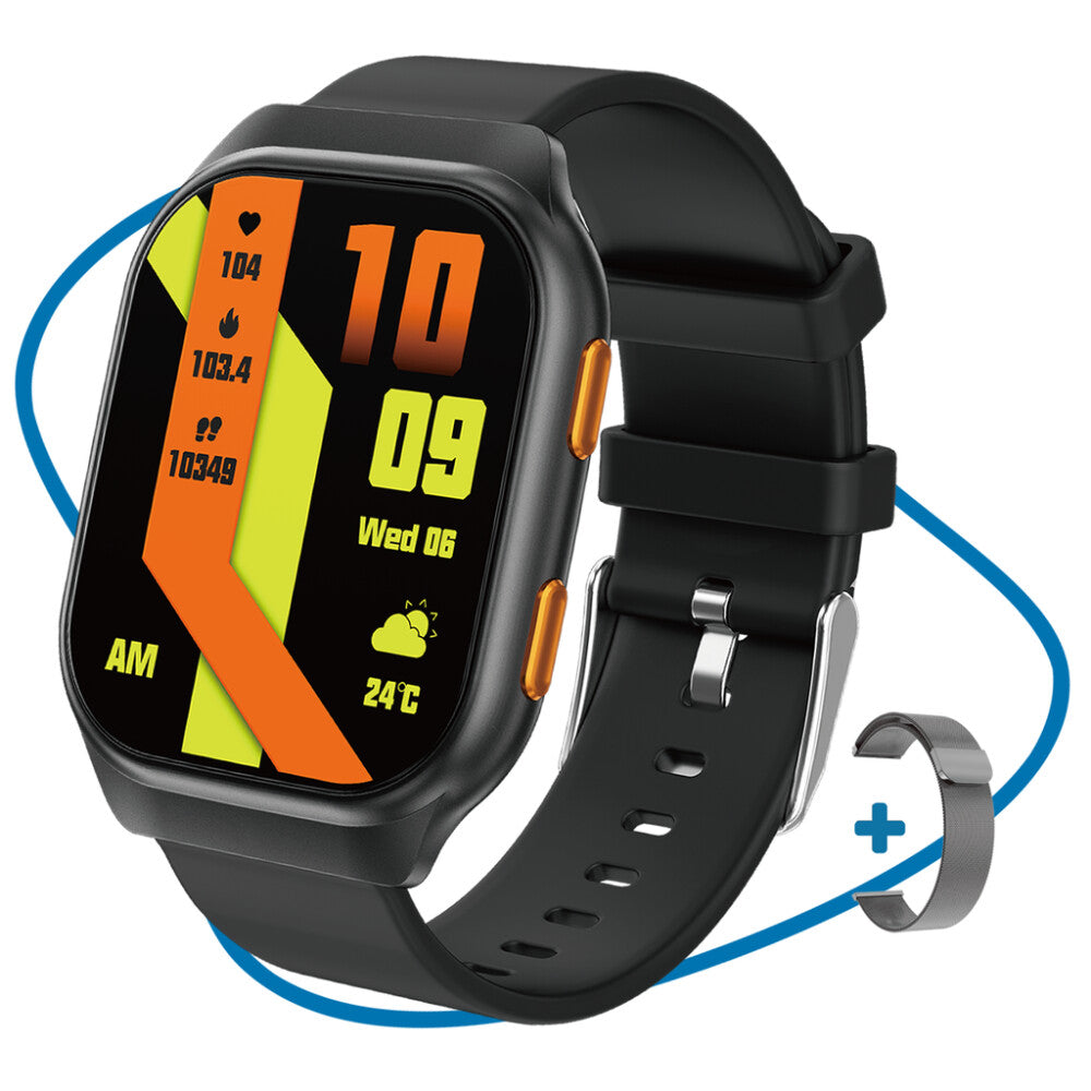 UFUZON Smartwatch Herren/Damen - Schwarz