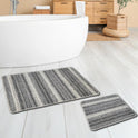 Miqna 2-tlg. rutschfestes Badteppich Set , waschbar (60x100 & 50x60 cm)