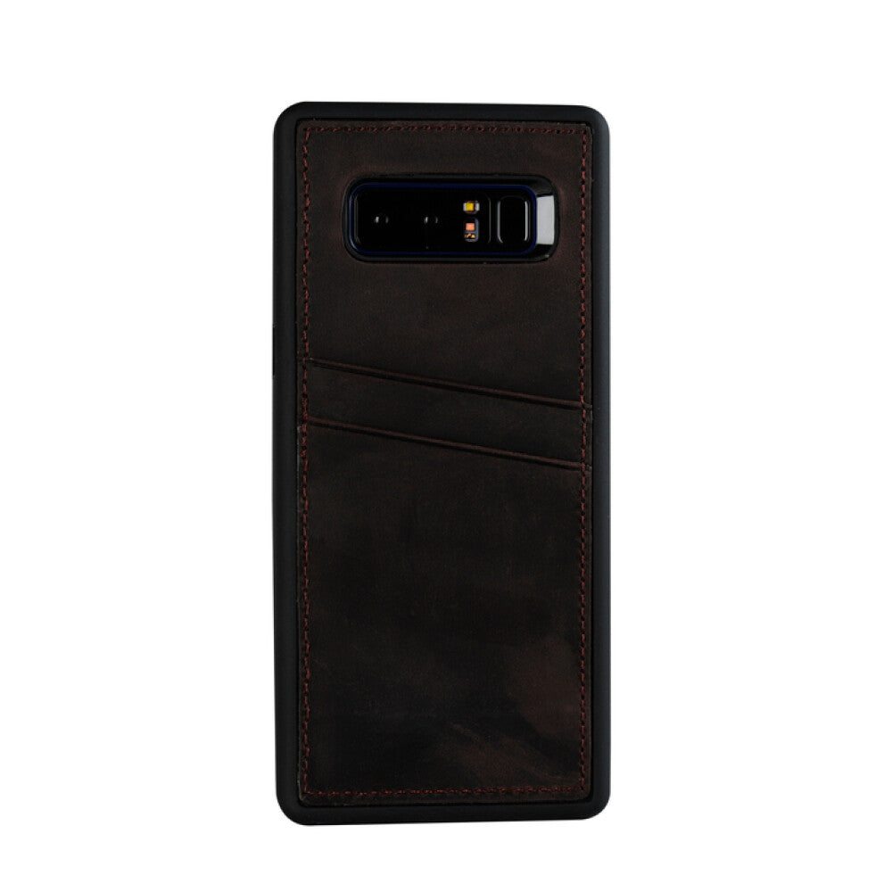 Samsung Galaxy S8 Plus genuine leather protective case CC echo brown