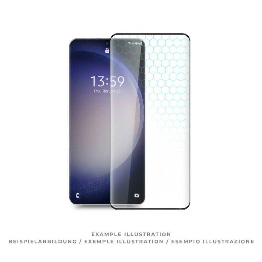 Prio 3D Displayschutzfolie aus gehärtetem Glas für Samsung S24, schwarz