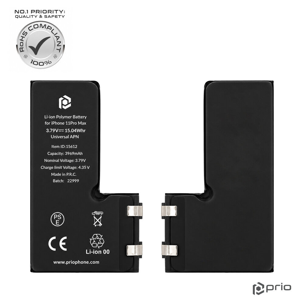 prio akku für iPhone 11 Pro Max (ohne Flex-Kabel) Batteriezelle Ersatzakku