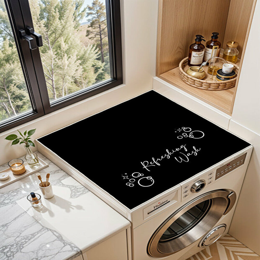 Wasserdichte Waschmaschinenmatte Deluxe, Rutschfest, Grau – Erfrischende Wäsche