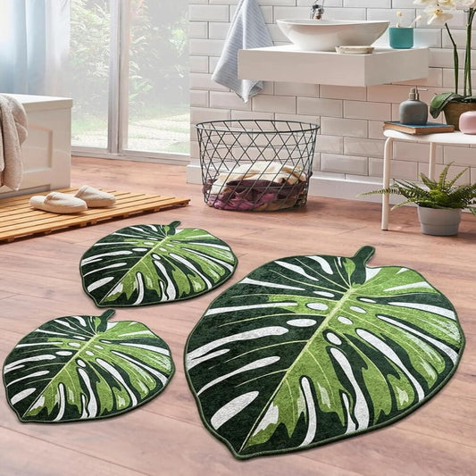 Miqna 3-tlg. rutschfeste Badteppich Set , waschbar | 60x100 | 50x60 | 50x60cm