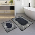 Miqna 2-tlg. rutschfestes Badteppich Set , waschbar (60x100 & 50x60 cm)
