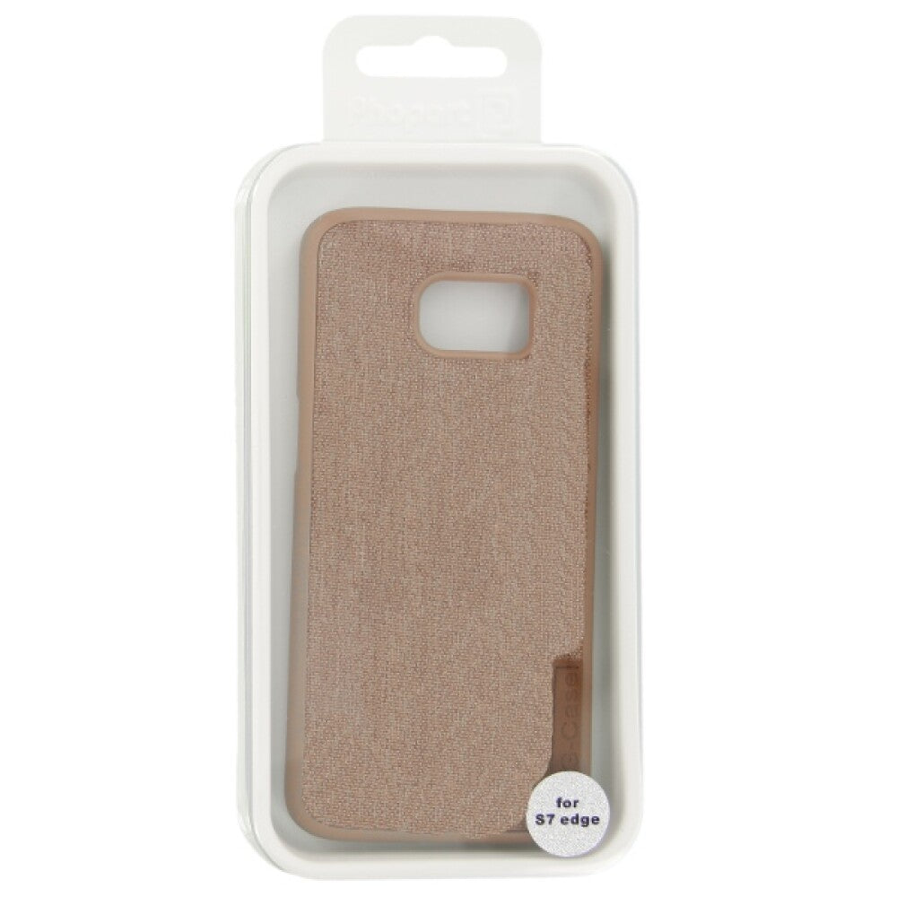 Silicone Case Textile for Samsung S7 Edge brown