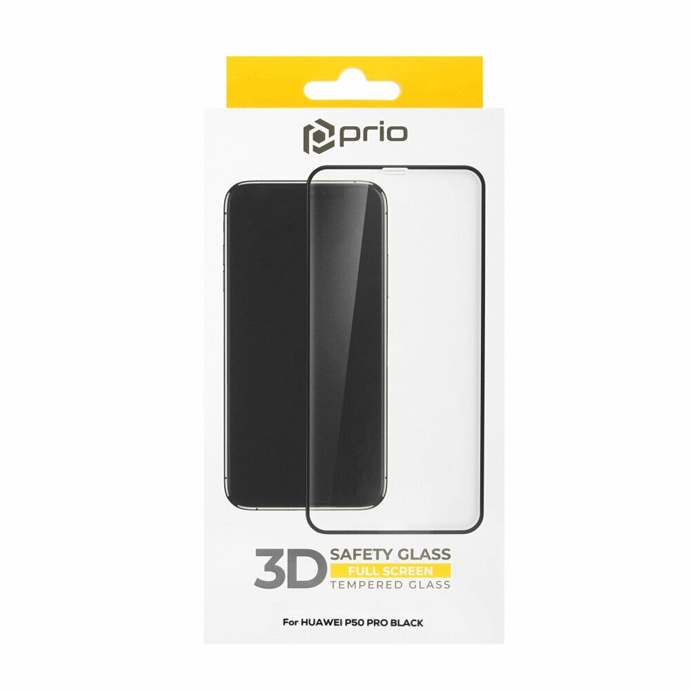 prio 3D screen protector glass for Huawei P50 Pro black