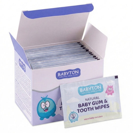 Babyton Natürliche Baby-Zahnfleisch- und Zahnfleischreinigungstücher (25 Stück)
