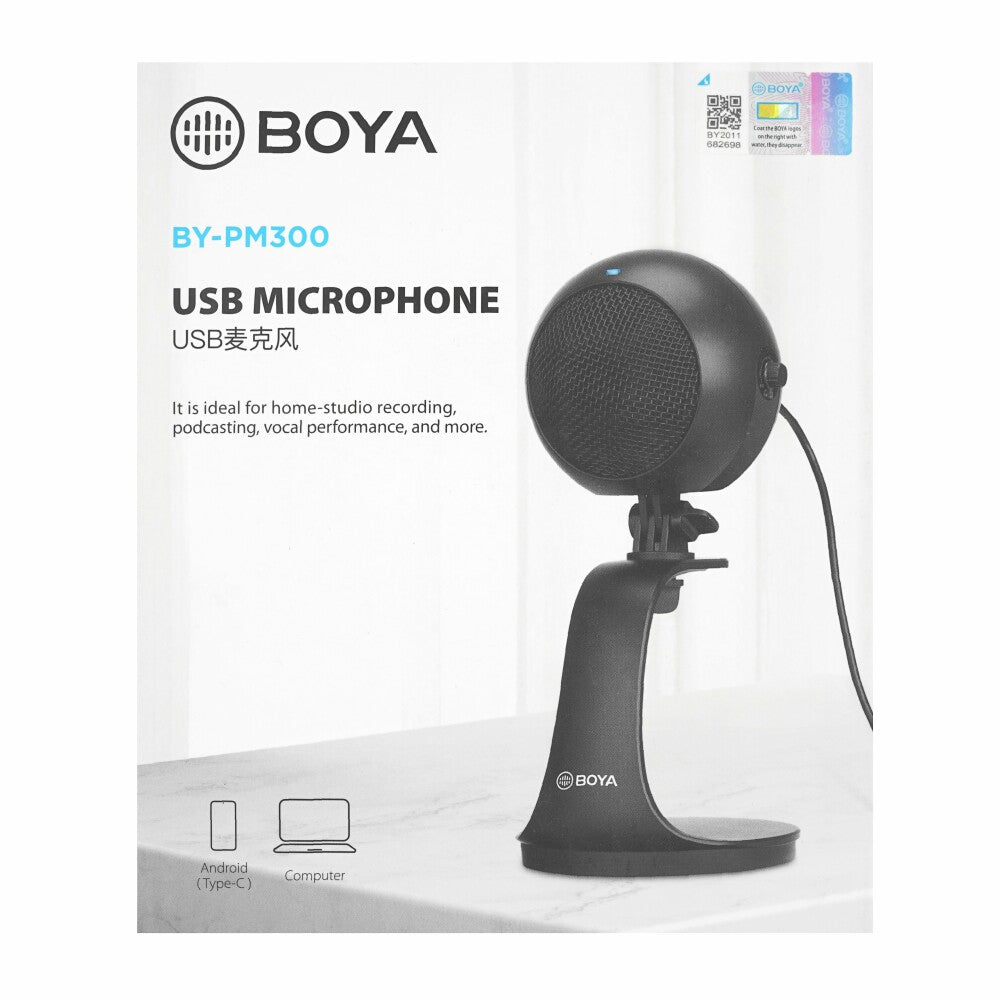 Boya BY-PM300 USB-Kondensatormikrofon für Podcasts, Studios, Streaming, Radio, YouTube