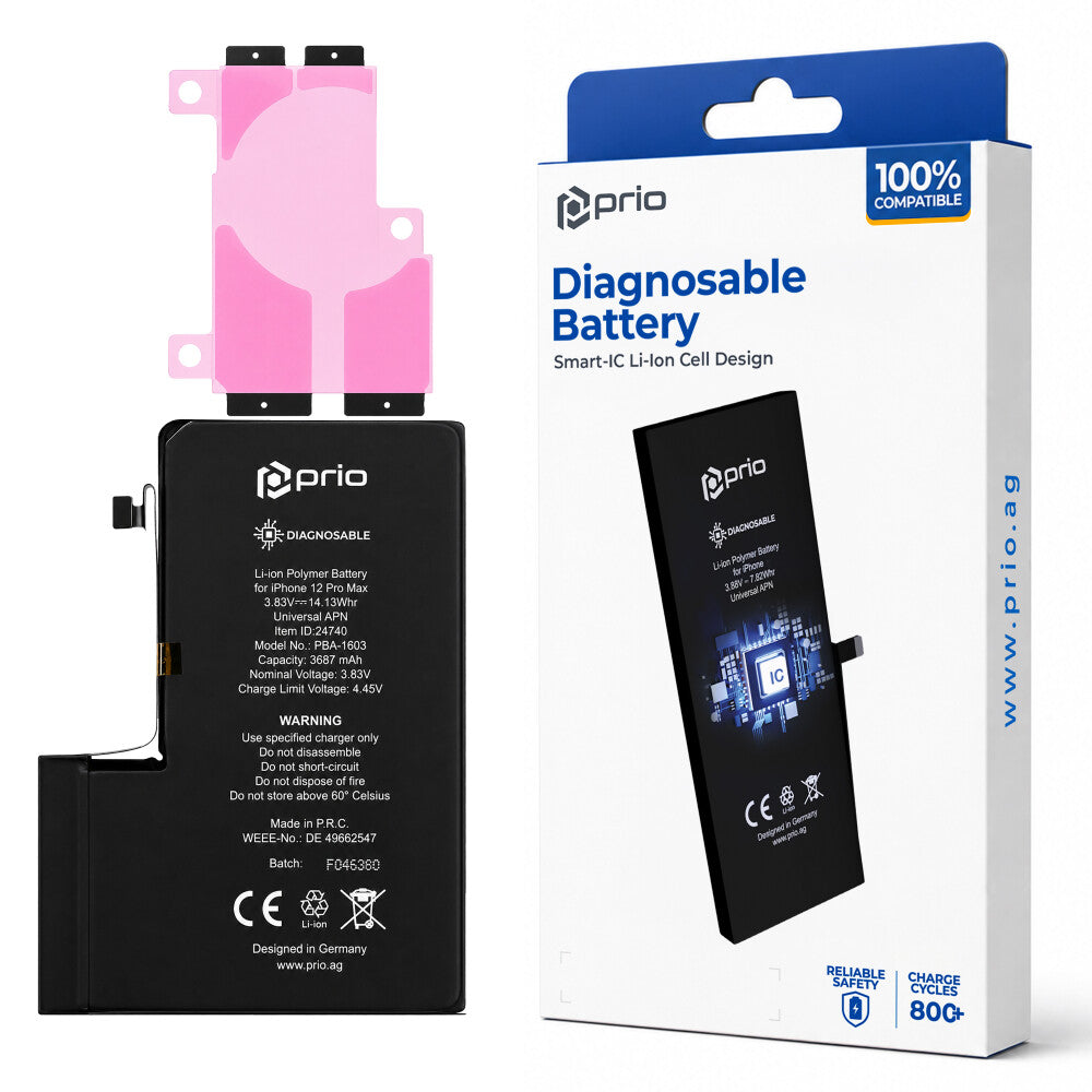 prio Diagnosefähiger Akku für iPhone 12 Pro Max
