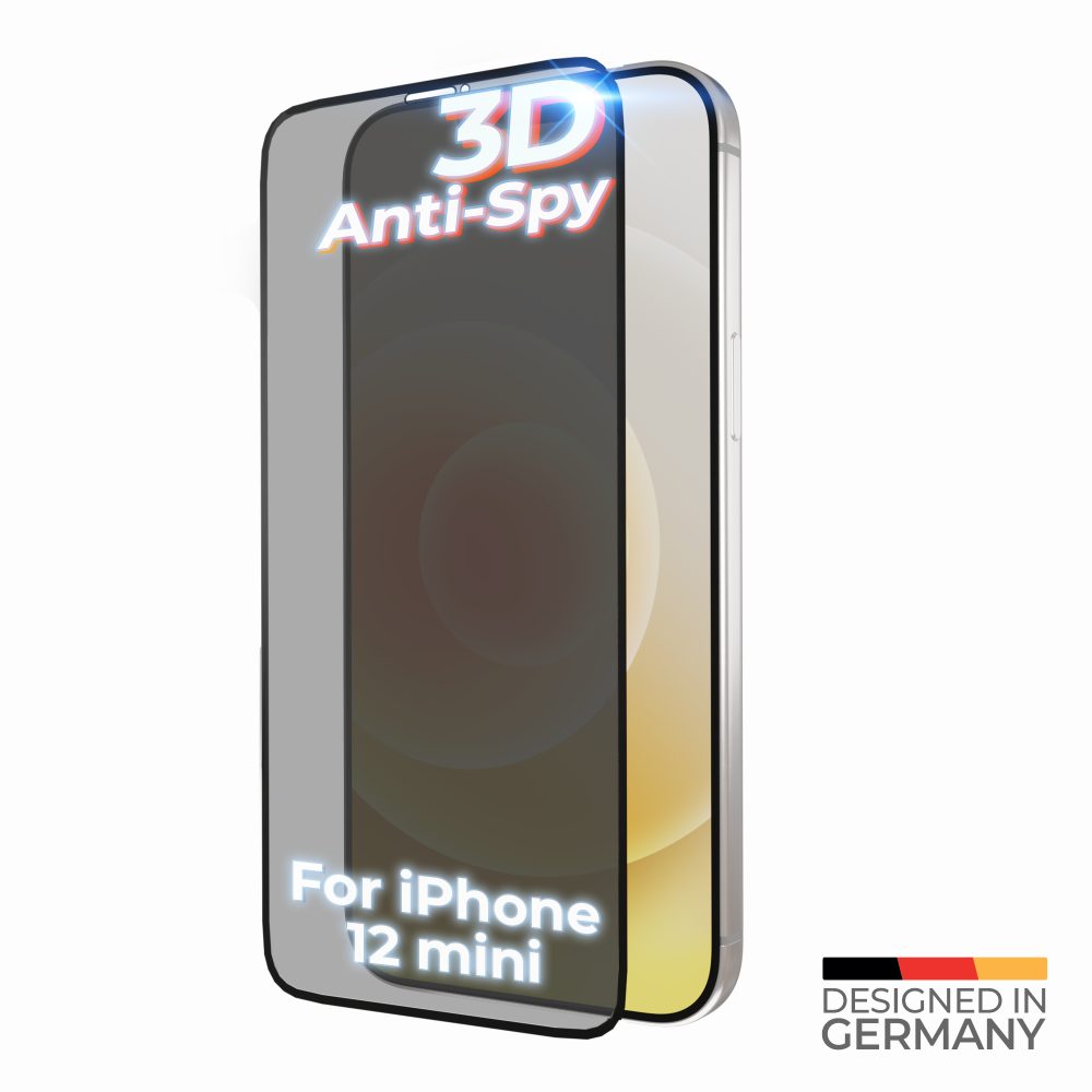 prio 3D Anti-Spy Displayschutzglas für iPhone 12 mini schwarz