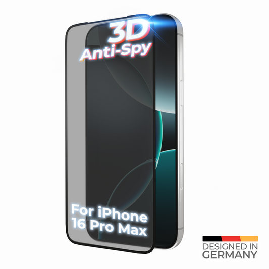 prio Blickschutz 3D Panzerglas für iPhone 16 Pro Max schwarz