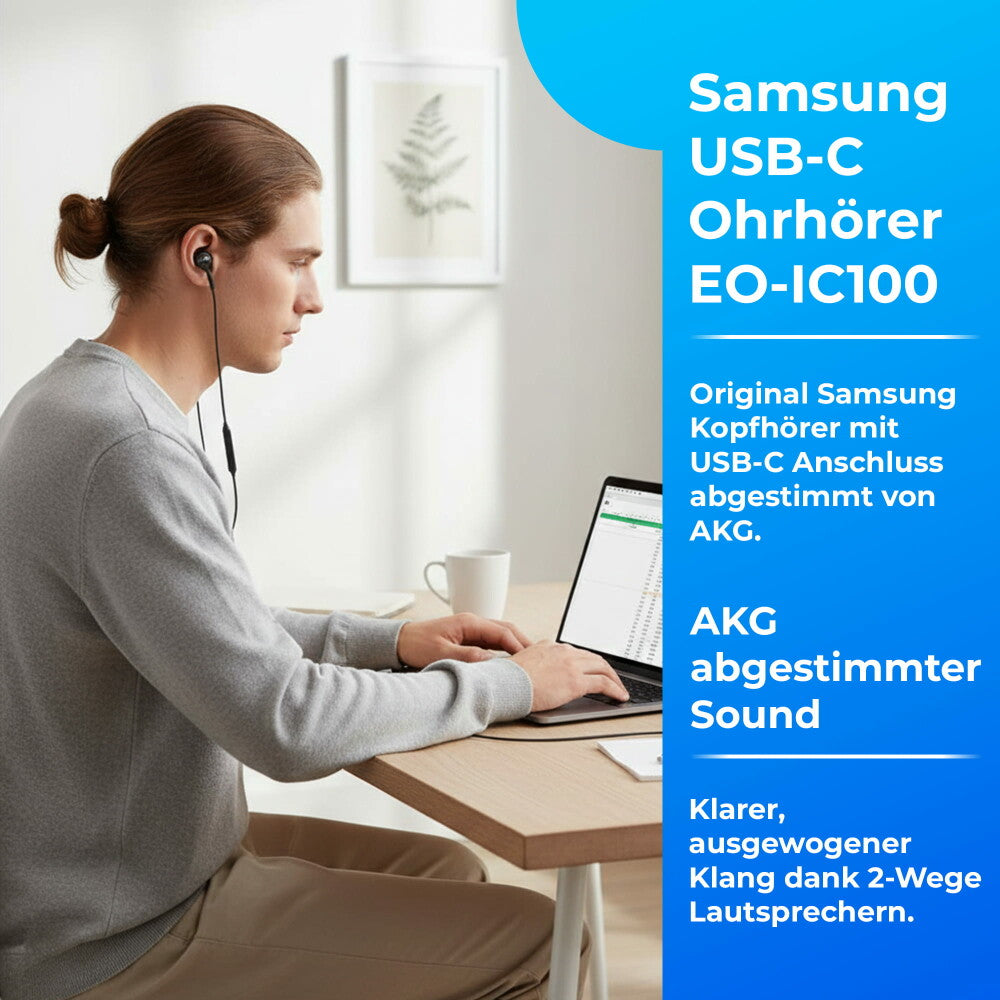 Original Samsung EO-IC100BB Type-C Kopfhörer schwarz EO-IC100BBEGEU