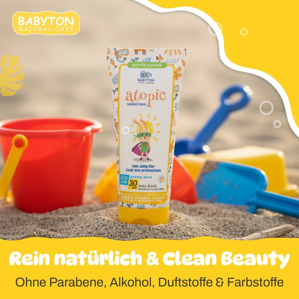 Babyton Mineralische Sonnencreme für Babys und Kinder mit atopischer Wirkung, LSF 30, 100 ml