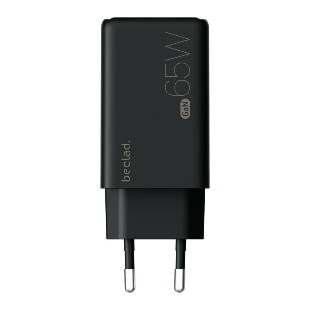 beclad. 65W Typ C 2-Port-Reiseadapter (C+C) SCHWARZ BE-PT765CBG-GR