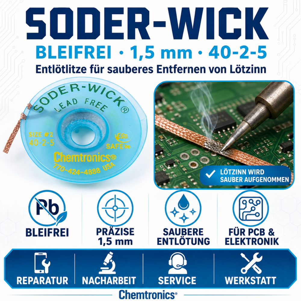 Soder-Wick Bleifrei SD 1,5 mm / gelb 40-2-5